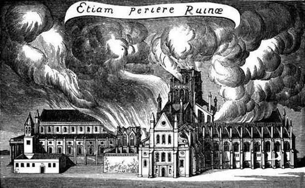 Огонь окончательно уничтожил собор Святого Павла